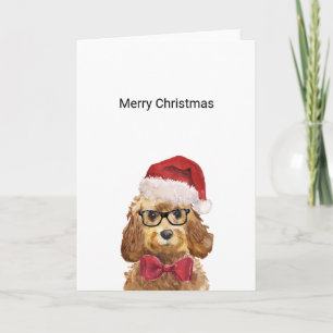 Christmas Card, Golden Honey Cockapoo Card