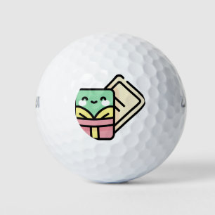 christmas card golf balls