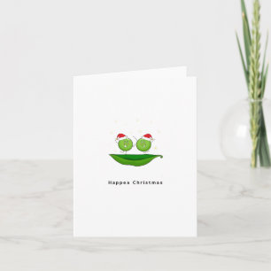 Christmas card, happy Christmas, peas, cute Card