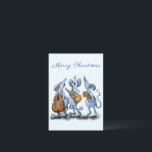 Christmas Card Happy Musical Mouse Band Fun<br><div class="desc">Merry Christmas - Funny Romantic Mouse Band - Cartoon Animal Drawing Mouses Love Music - Choose / Add Your Unique Text / Colour - Make Your Cpecial Gift - Resize and move or remove and add elements / text with customisation tool ! - Drawing and Design by MIGNED. You can...</div>
