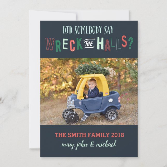 Christmas Card, Holiday Photo Card, Funny Card (Front)