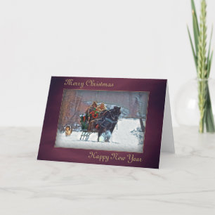 Christmas Card "Horse Sleigh 01"