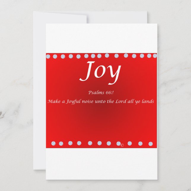Christmas card -Joy (Front)