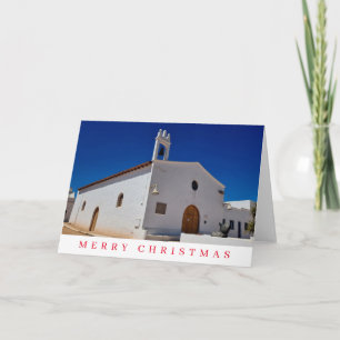 Christmas card La Graciosa church view