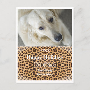 Christmas Card Leopard Photo Postcard - HAMbWG