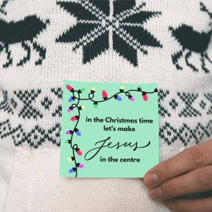 Christmas Card: Let's make Jesus in the centre Holiday Card