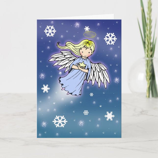Christmas Card Little Snowflake Angel (Front)