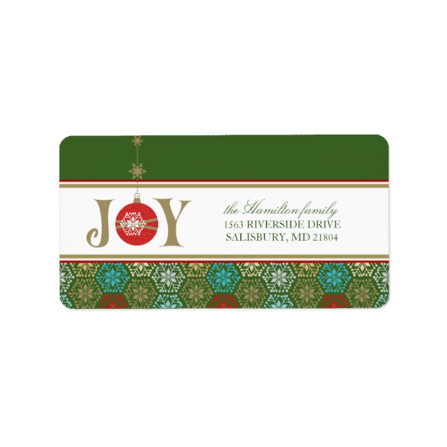 Christmas Card Mailing Address Labels (Front)