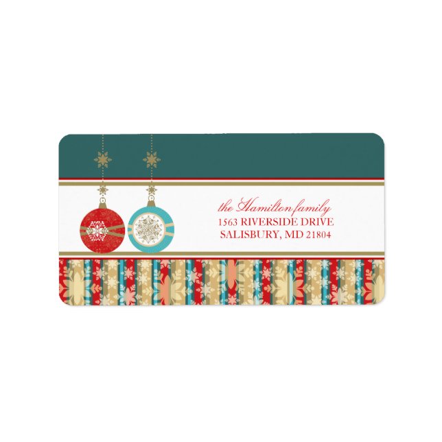 Christmas Card Mailing Address Labels (Front)
