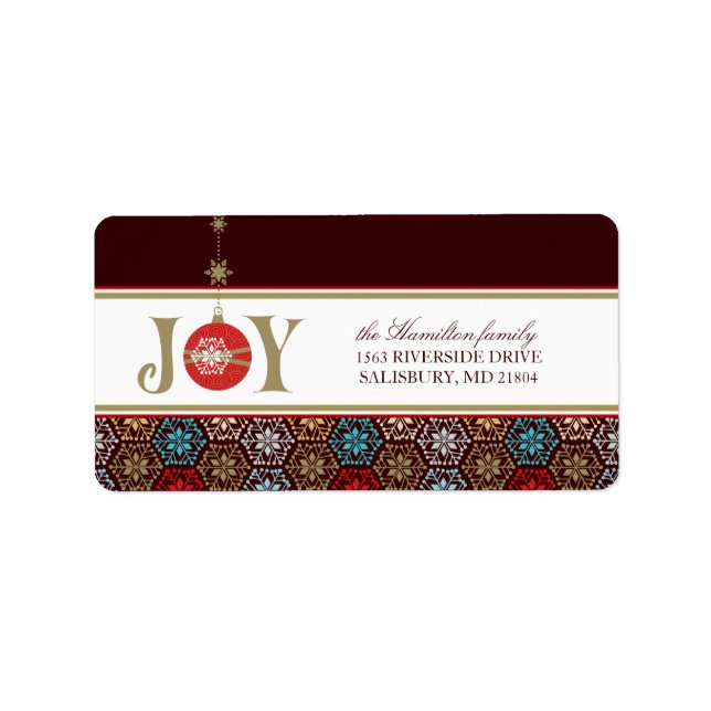 Christmas Card Mailing Address Labels (Front)