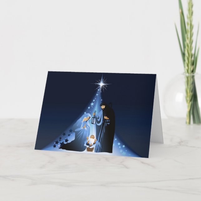 Christmas Card-Manger Scene Holiday Card (Front)