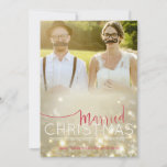 Christmas Card: Married Christmas - Custom photo Holiday Card<br><div class="desc">Christmas Card: Married Christmas - Custom photo</div>