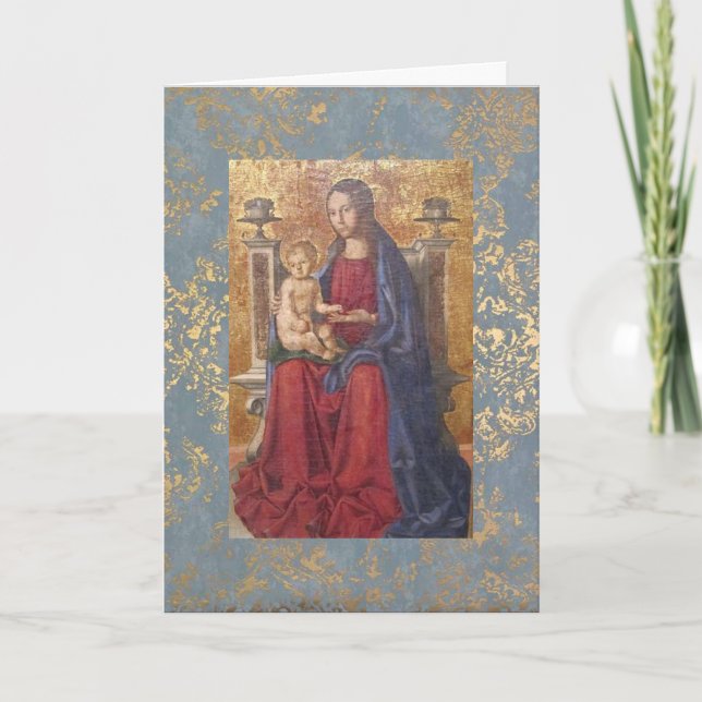 Christmas Card Mary and Child Beautiful Religious (Front)