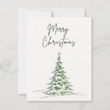 Christmas Card "Merry Christmas" - Tree