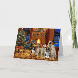 Christmas Card Multiple Dog Breeds