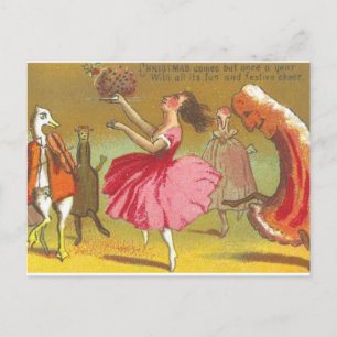 Christmas Card of Terrifying Dancing Food
