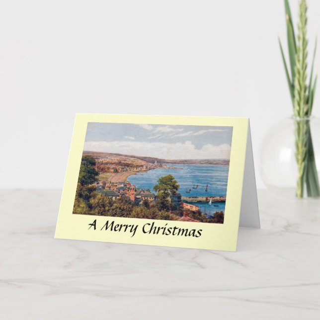Christmas Card - Penzance from Newlyn (Front)