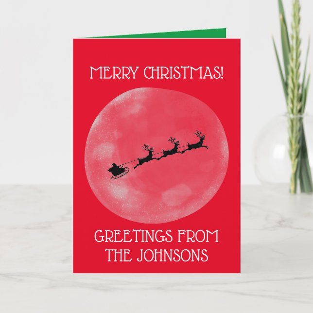 Christmas Card Personalised, Family Greetings (Front)