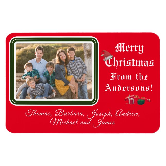 Christmas Card Photo Magnet (Horizontal)