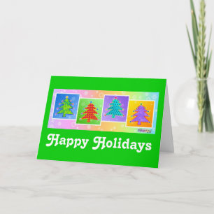Christmas Card - Pop Art Christmas Trees