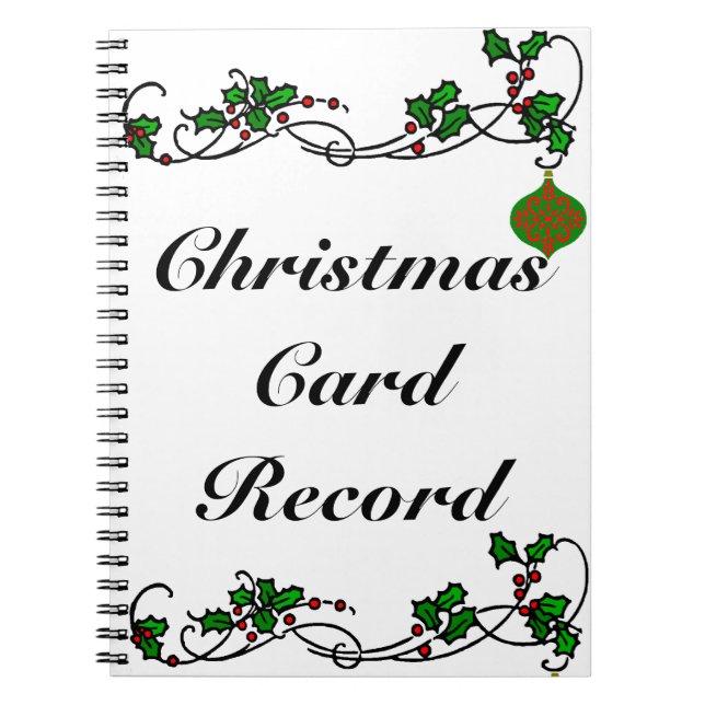 Christmas Card Record Notebook (Front)