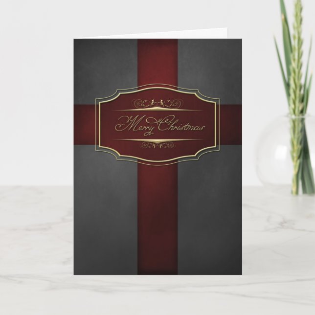 Christmas Card Red and Grey (Front)