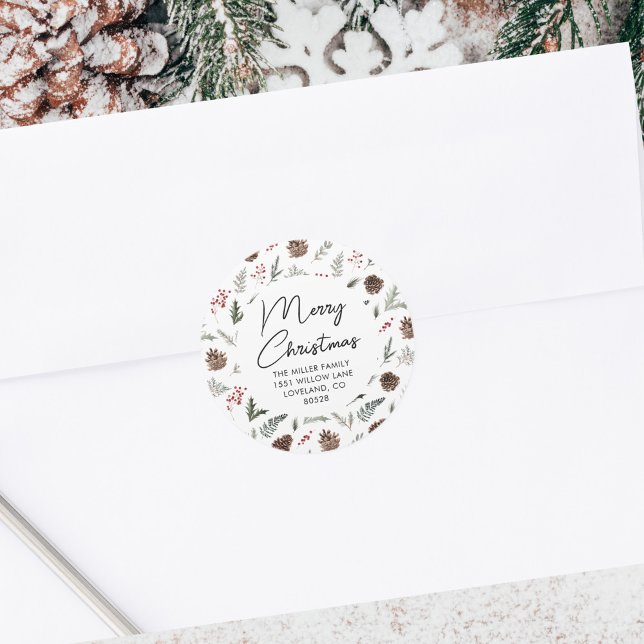 Christmas Card Return Address Envelope Seal Label (Creator Uploaded)