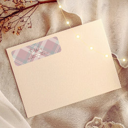 Christmas Card Return Address Labels | Plaid