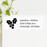 Christmas Card Return Address with Mistletoe Return Address Label<br><div class="desc">Return address labels adorned with a simple and elegant Christmas mistletoe are perfect for your holiday cards.</div>