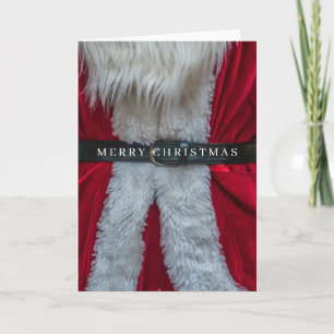 Christmas card Santa belt view