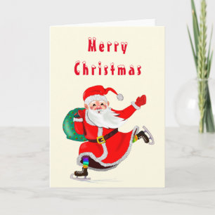 Christmas Card Santa Claus With Gifts