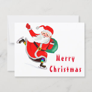 Christmas Card Santa Claus with Gifts