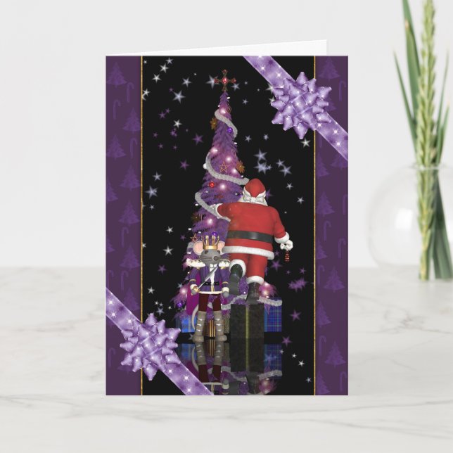Christmas Card Santa Nutcracker Mouse King Holiday (Front)