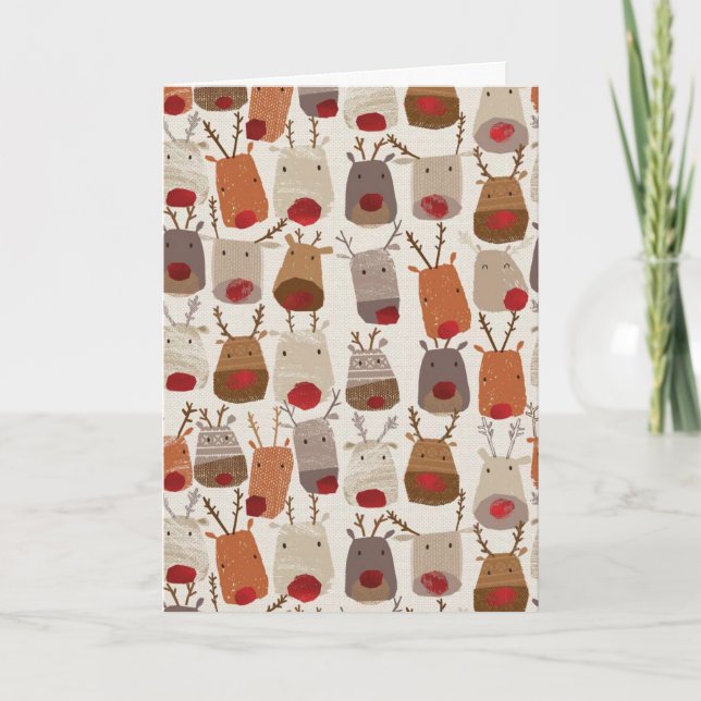 Christmas Card - Scandinavian Design Reindeer (Front)