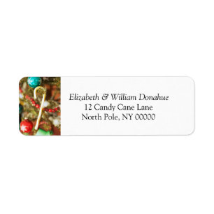 Christmas Card Self Addressed Label Return Address Label
