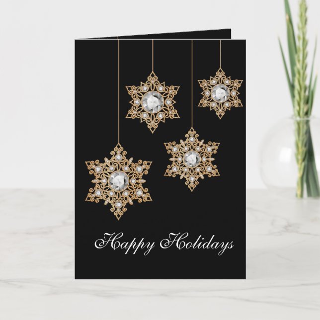 Christmas Card-Snowflakes Holiday Card (Front)