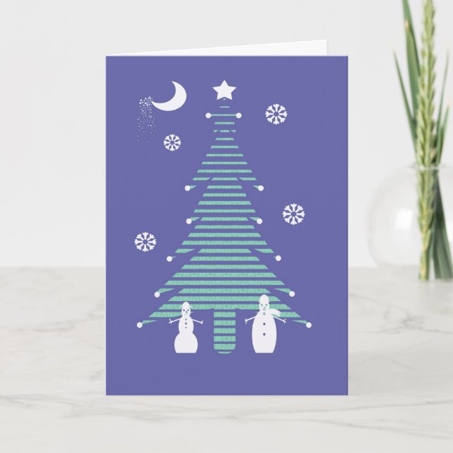 Christmas Card Snowmen and Tree (Front)