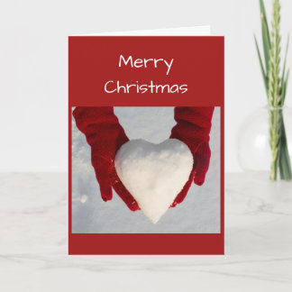Christmas Card - Snowy Heart