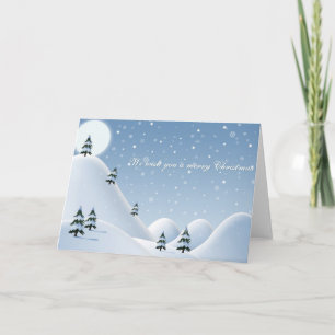 Christmas Card Snowy Mountains