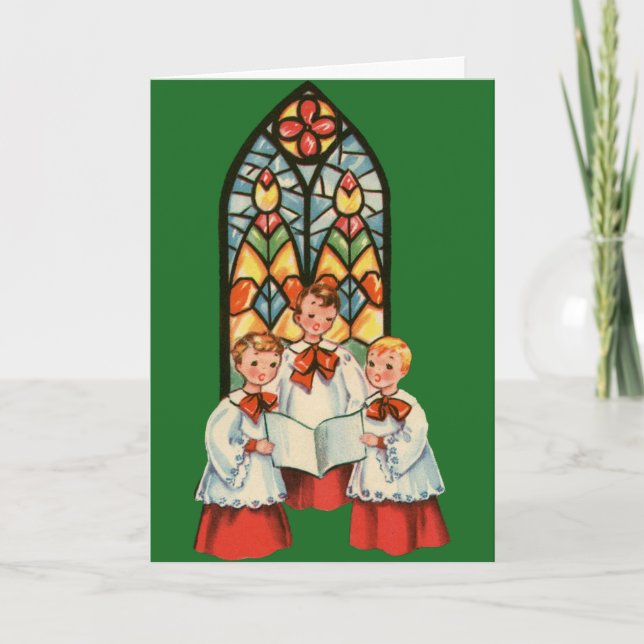 Christmas Card: Vintage Choir Holiday Card (Front)