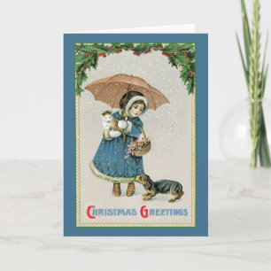 Christmas Card: Vintage Christmas Holiday Card