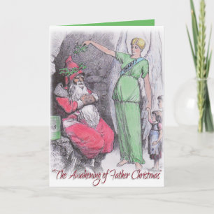 Christmas Card Vintage Father Christmas