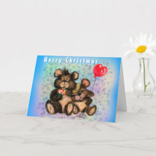 Christmas Card wih Cute Bears