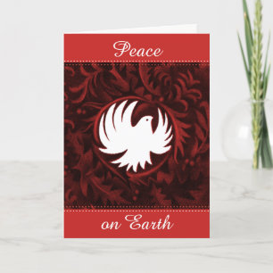 Christmas card William Morris-style peace dove