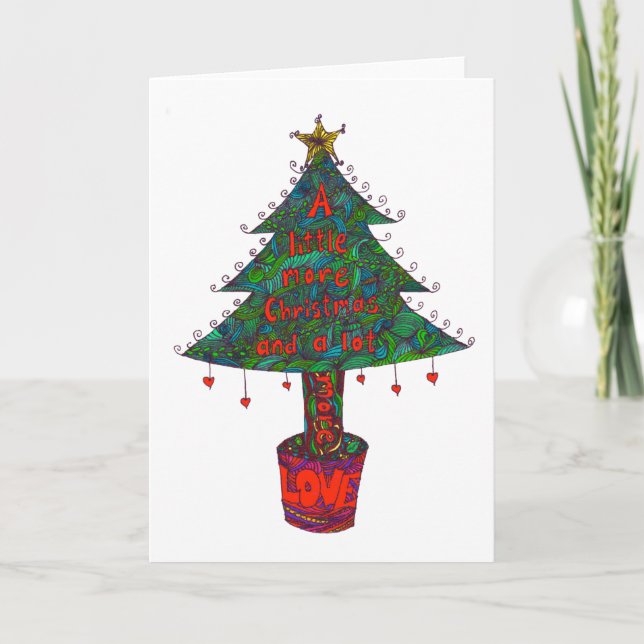Christmas card with a different kind of tree (Front)
