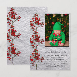 Christmas Card With a Smiling and Happy Baby.