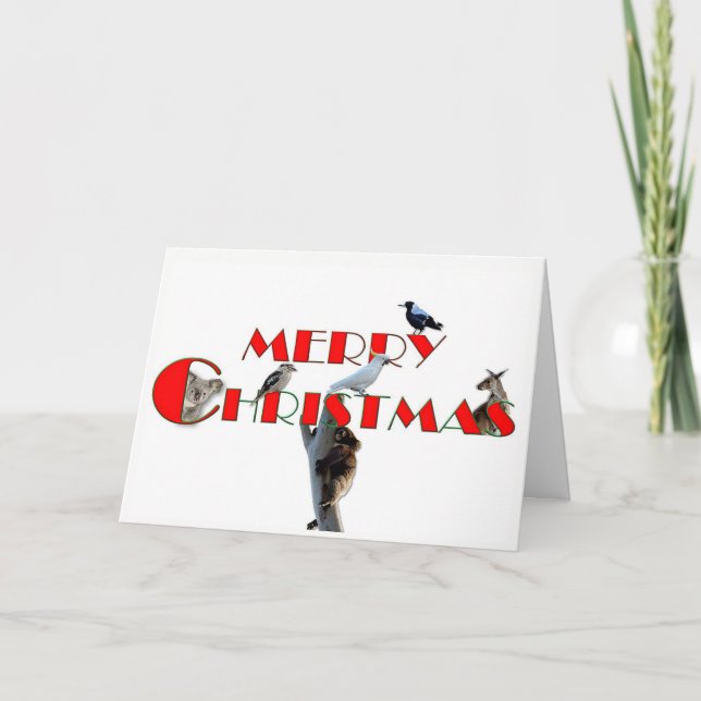 Christmas Card with Australian Animals (Front)