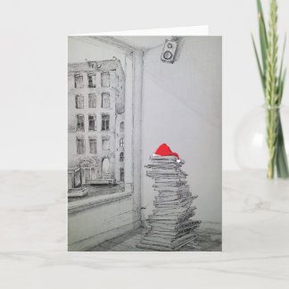 Christmas Card with Books