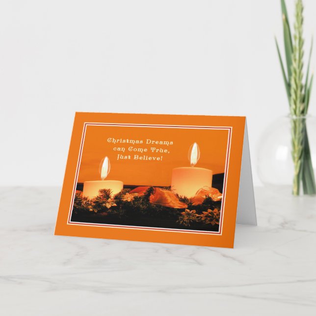 Christmas Card with Candles (Front)