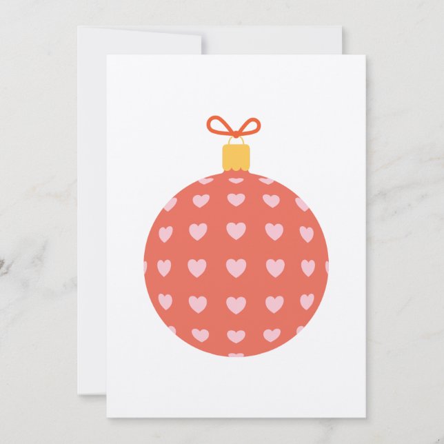 Christmas card with Christmas Ornament (Front)
